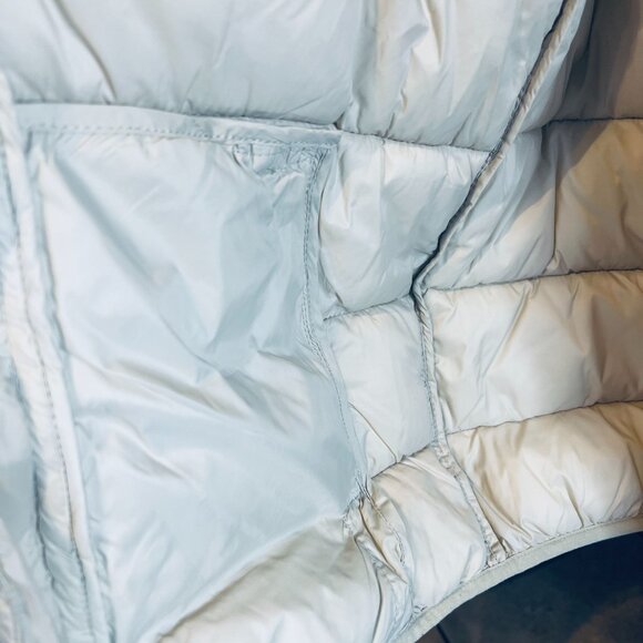 Forever 21 Mens‎ Puffer Jacket White Padded Quilted Lightweight Nylon Full-Zip S - Picture 5 of 9